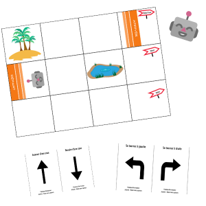 Illustrations des supports pour l'activité robot sans capteurs