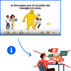 Illustration sur la vidéo de sensibilisation sur les données personnelles et les risques cyber