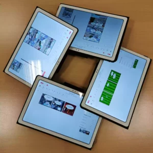 Présentation des tablettes utilisées pour l'atelier