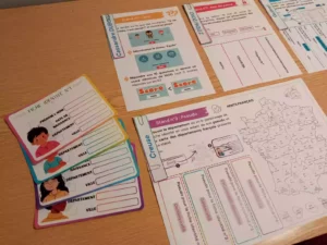 Illustration des supports utilisés pour l'activité de sensibilisation aux données personnelles