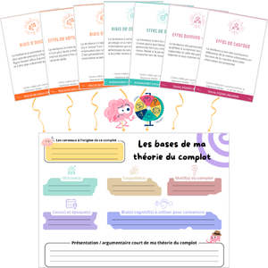 Illustration d'une activité sur l'utilisation de biais cognitifs pour concevoir les bases d'une théorie du complot